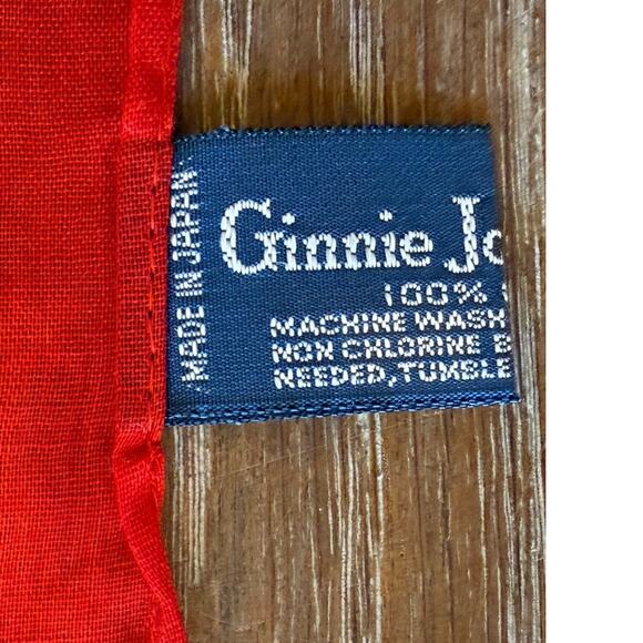 GINNIE JOHANSEN 1989 Christmas 100% cotton Scarf Square Neck Tie Tree Holiday - Picture 3 of 6